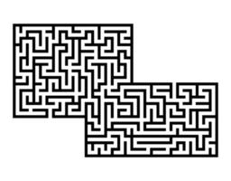 abstraktes rechteckiges Labyrinth. Spiel für Kinder. Puzzle für Kinder. Labyrinth Rätsel. flache Vektorillustration lokalisiert auf weißem Hintergrund. mit Platz für Ihr Bild. vektor