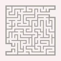 abstraktes quadratisches Labyrinth. Spiel für Kinder. Puzzle für Kinder. den richtigen Weg finden. Labyrinth Rätsel. flache Vektorillustration lokalisiert auf farbigem Hintergrund. vektor