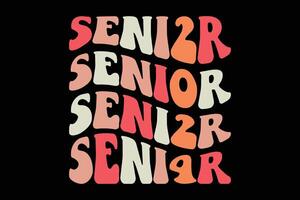 klass av 2024 skjorta senior gradering 2024 t-shirt design vektor