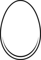 påsk ägg fast ikon, religion Semester element, ägg med rader, en fylld mönster på en vit bakgrund, eps 10. ai genererad illustration. vektor