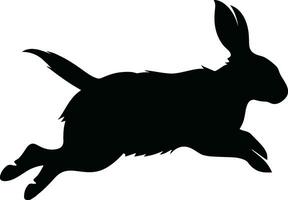 Hase Laufen Silhouette, Hase Silhouettefür Schneiden, Symbol von Weihnachten gemäß zu das Chinesisch Kalender. ai generiert Illustration. vektor