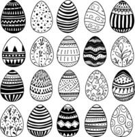 Ostern Eier Vektor Symbole zum Urlaub Frühling, saisonal traditionell Christentum Illustration. ai generiert Illustration.