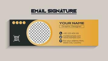 företags- modern e-post signatur design mall. företag e signatur vektor design.