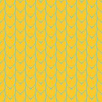 Gelb geflochten Garn Zöpfe im ein nahtlos Muster auf ein Blau Hintergrund vektor