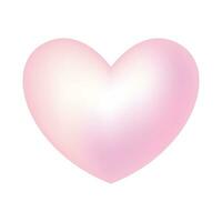 vektor söt rosa isolerat hjärta på vit bakgrund