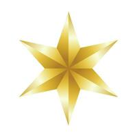Vektor dekorativ golden Star auf Weiß Hintergrund