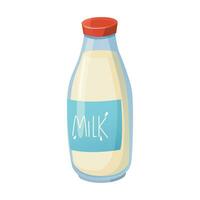 Vektor Flasche von Milch Elemente zum Design Bauernhof Produkte gesund Essen eben Vektor Illustration