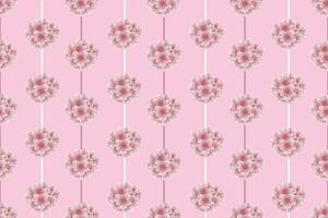 illustration av rosa frangipani blomma med linje på mjuk rosa bakgrund. vektor