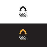 sol- företag logotyp design med märka linje vektor