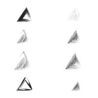 einstellen von schwarz und Weiß Dreiecke und einstellen von schwarz und Weiß Rau Dreieck vektor