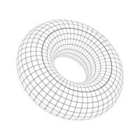 torus trådmodell vektor. abstrakt geometrisk form med torus vektor