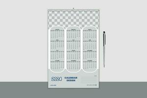 kreativ och modern 2024 kalender design mall vektor