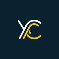 yc eller cy logotyp. företag logotyp. monogram design. brev y och c. vektor