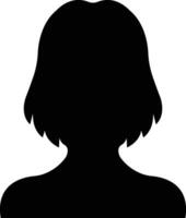 Benutzer Profil, Person Symbol im eben isoliert im geeignet zum Sozial Medien Frauen Profile, Bildschirmschoner abbilden weiblich Gesicht Silhouetten Vektor zum Apps Webseite