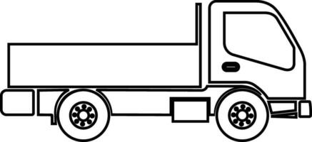 leverans lastbil ikon i linje stil. isolerat på design använda sig av för snabb rör på sig frakt leverans lastbil konst vektor för transport symbol appar och webbplatser