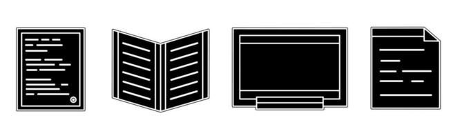 Text Symbol Sammlung. ein Illustration von ein schwarz Text Symbol. Lager Vektor. vektor