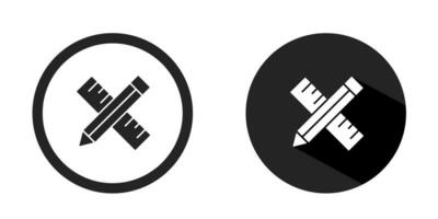 Stift und Lineal Logo. Stift und Lineal Symbol Vektor Design schwarz Farbe. Lager Vektor.