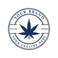 cannabis blad logotyp vektor ikon illustration design