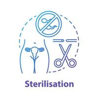 Sterilisationsgerät blaues Konzeptsymbol vektor