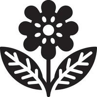 minimal Blume Symbol Vektor Kunst Illustration schwarz Farbe Weiß Hintergrund 25