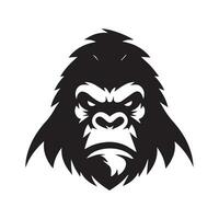 arg gorilla logotyp - gorilla ikon, vektor illustration