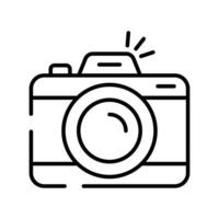 Digital Kamera Symbol im eben Stil, Fotografie Ausrüstung, Foto Kamera Vektor