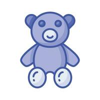 teddy Björn ikon i trendig design stil, söt teddy Björn vektor för barn spelar
