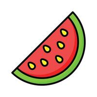hugg detta försiktigt designad ikon av vattenmelon i trendig stil, redo till använda sig av vektor