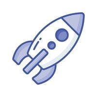 rymdskepp leksak med hyttventiler och vingar, barn Plats leksak, ikon av raket vektor