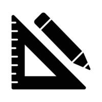 triangel mått linjal med penna, begrepp ikon av brevpapper vektor