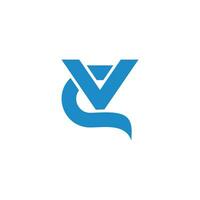 Brief Lebenslauf verknüpft geometrisch Kurven Logo Vektor
