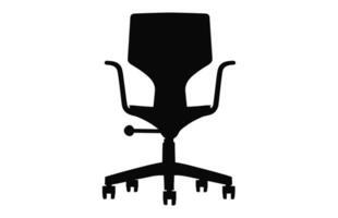 kontor stol silhuett vektor isolerat på en vit bakgrund