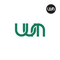 brev uum monogram logotyp design vektor