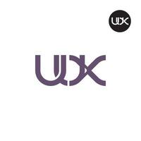 brev uux monogram logotyp design vektor