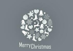 fröhlich Weihnachten und glücklich Neu Jahr, Gruß Karte Design, Werbung mit Winter Komposition auf Hintergrund vektor