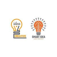 Ideen Glühbirne Logos bunt kreative Lampenform intelligente Symbole leistungsstarke Logos vektor