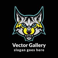 Vektor Illustration Luchs Logo bunt Stil