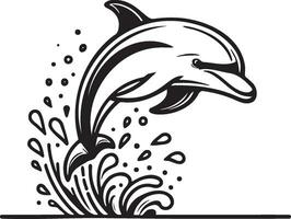 delfin skiss illustration. vektor