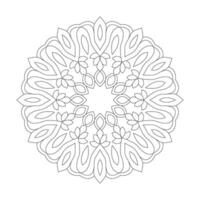 verbreitet Blumen- Mandala Färbung Buch Vektor Design,