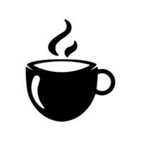 Kaffee schwarz Symbol isoliert auf Weiß Hintergrund vektor