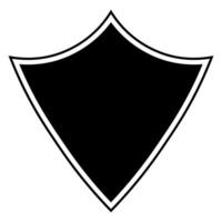 Schild schwarz Symbol isoliert auf Weiß Hintergrund vektor