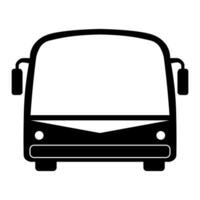 buss svart ikon isolerat på vit bakgrund vektor