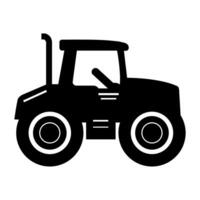 traktor svart illustration isolerat på ren vit bakgrund vektor