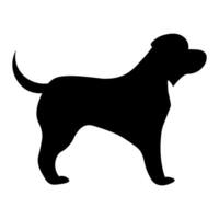 Hund schwarz Piktogramm isoliert auf Weiß Hintergrund vektor