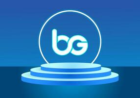 Brief gb Blau Logo unterzeichnen. Vektor Logo Design zum Geschäft.
