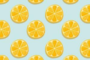 citron- skivor bakgrund. sommar vitamin vektor för papper, omslag, tyg, gåva slå in. tecknad serie platt stil