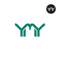 Brief ymy Monogramm Logo Design vektor