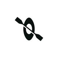 Kanu Symbol isoliert auf Weiß Hintergrund vektor