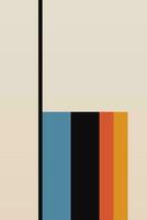 abstrakt Bauhaus Poster. eben coloful Bauhaus Kunst Poster vektor
