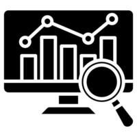 data analys ikon linje vektor illustration